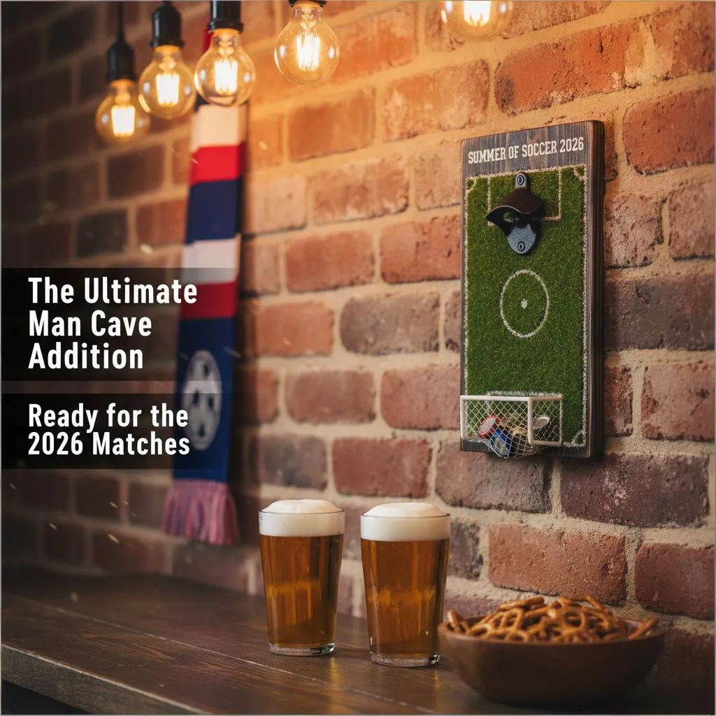 ⚽ Soccer Field Bottle Opener Wall Decor