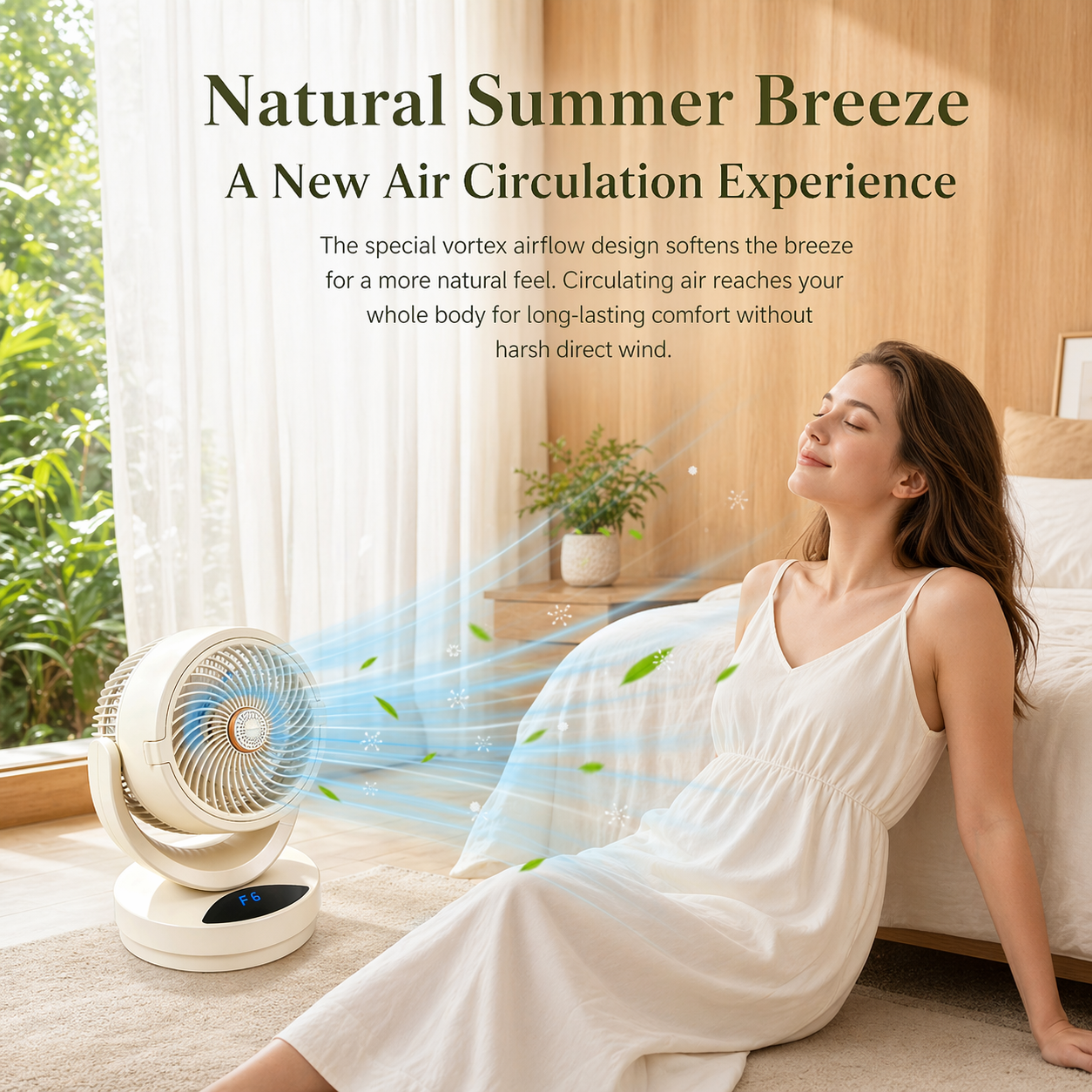 12 Inch Quiet Cooling Desk Fan Oscillating for Bedroom