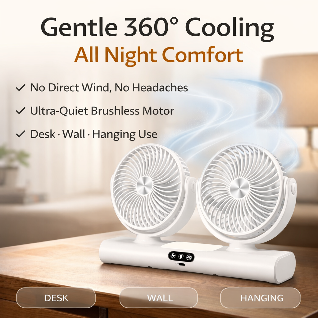 Comfortable All Night Multifunctional USB Cooling Fan