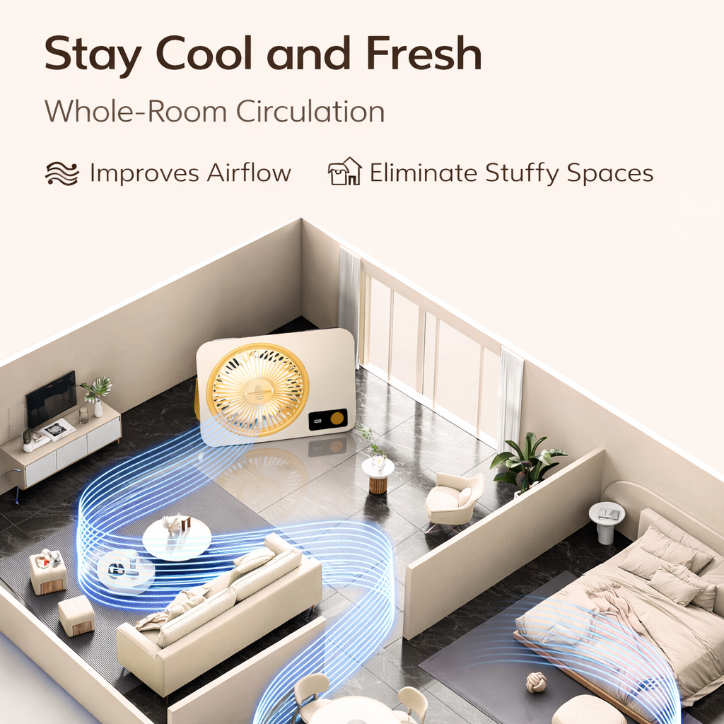 Comfortable All Night Multifunctional USB Cooling Fan