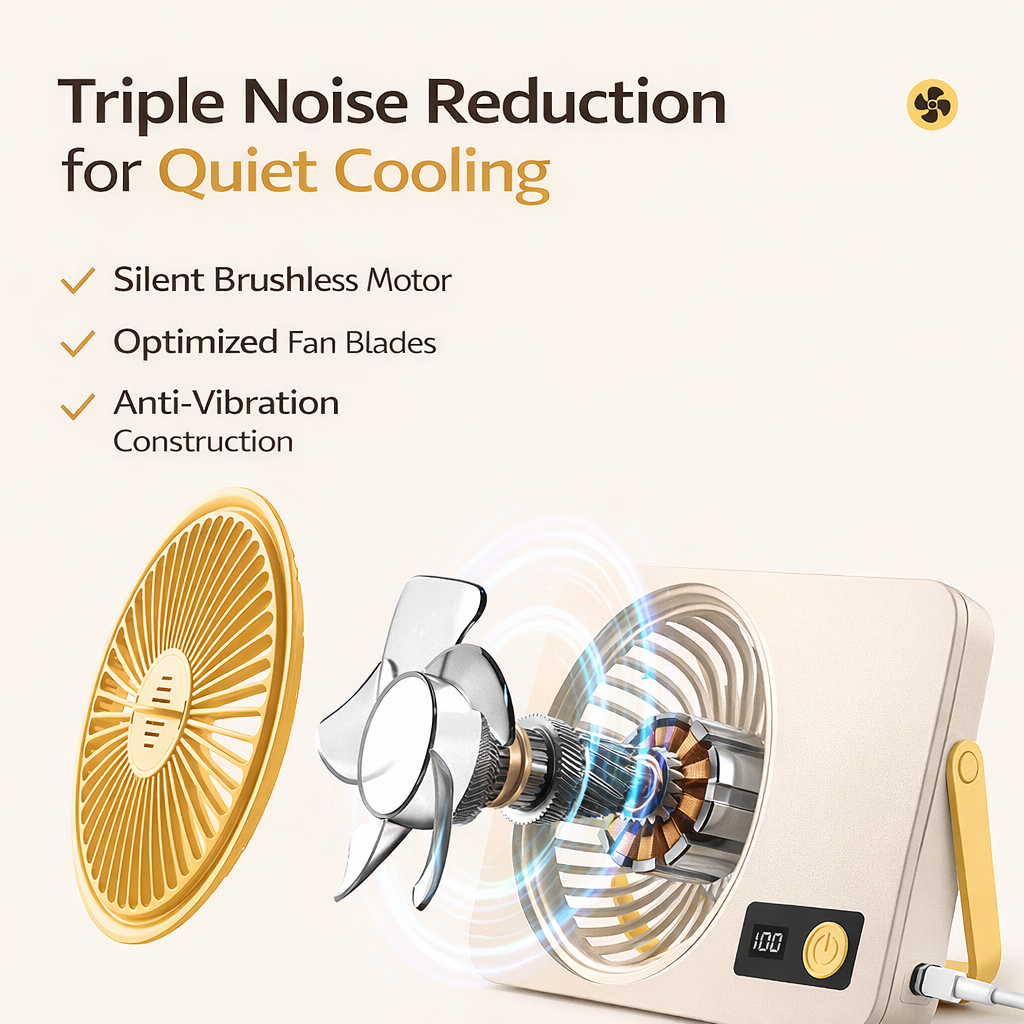 Comfortable All Night Multifunctional USB Cooling Fan
