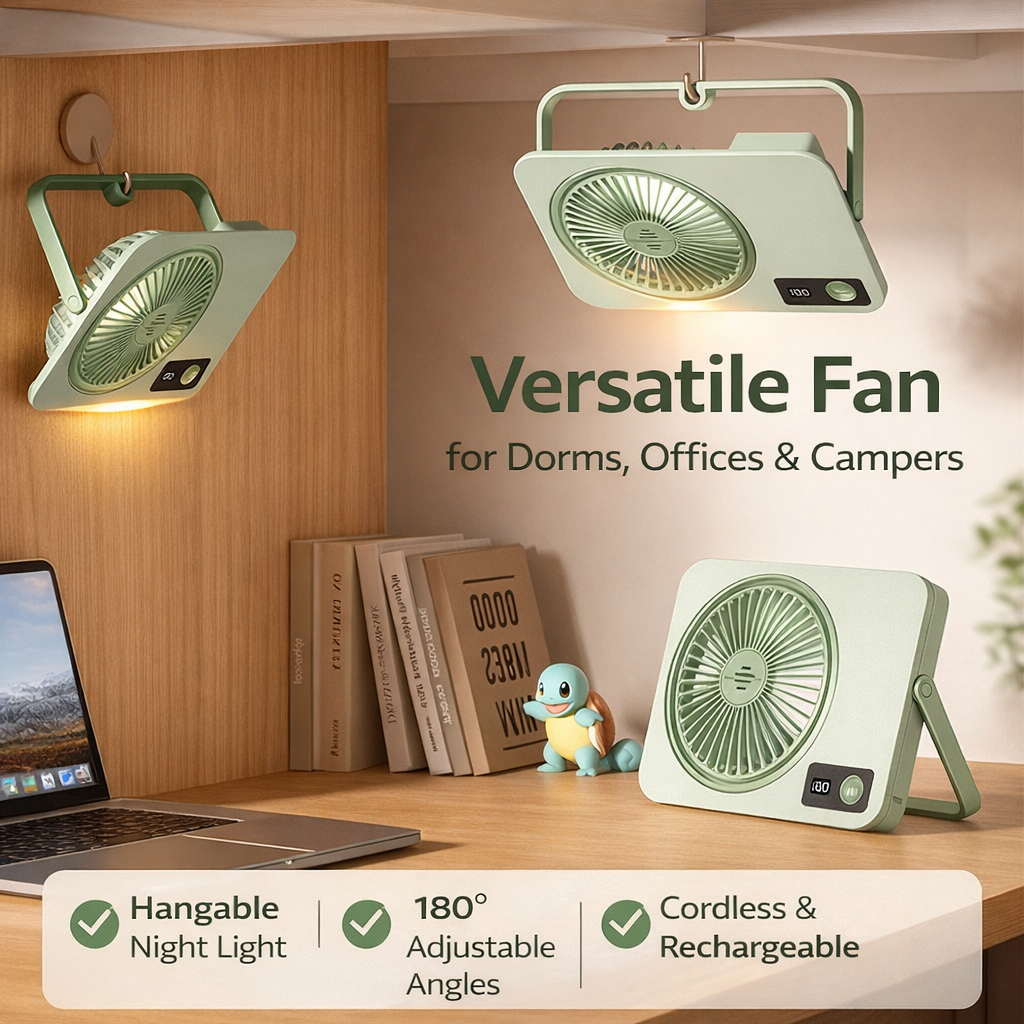 Comfortable All Night Multifunctional USB Cooling Fan