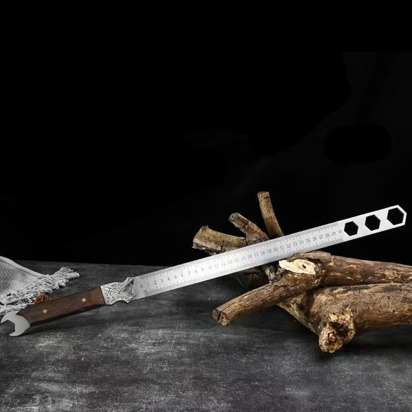 Manganese Steel Hardened Measuring Straightedge Tool Car self-defense wrench