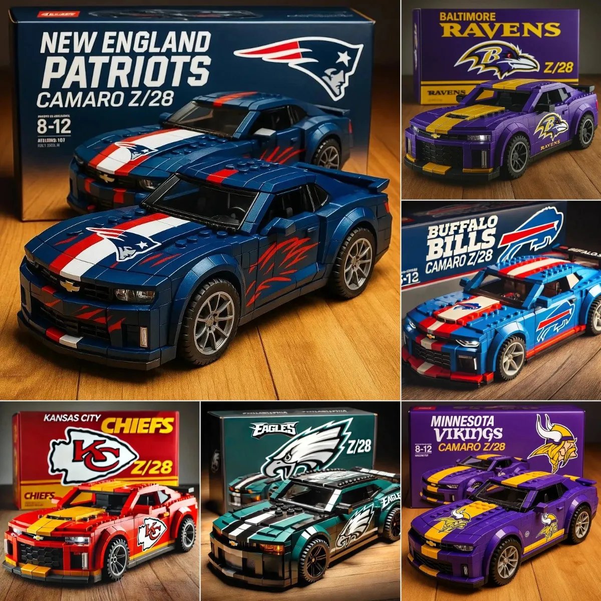 🔥Limited Edition🏈Football Team Camaro Z/28 Building Block