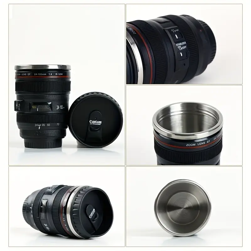 13.5oz Stainless steel Camera Lens Coffee Mug