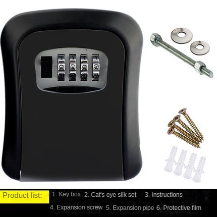 Full Metal Shell Combination Lock Key Box