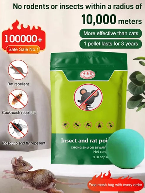 🔥Last Day 50% OFF🔥【1 pellet lasts for 3 year!】Rodent and insect repellent sphere