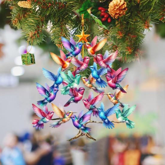 🐦🎄Hummingbird Christmas 2D Acrylic Ornament