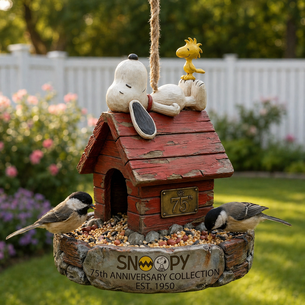 Snopy 75th Anniversary Bird Feeder