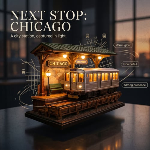 🔥49% OFF - 🚋Chicago "L" Train Miniature Lamp