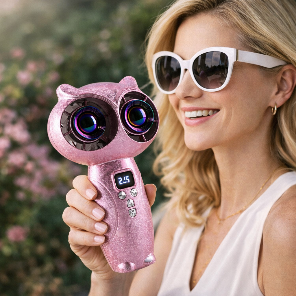 🦉 Mini Owl Handheld Powerful Cooling Fan