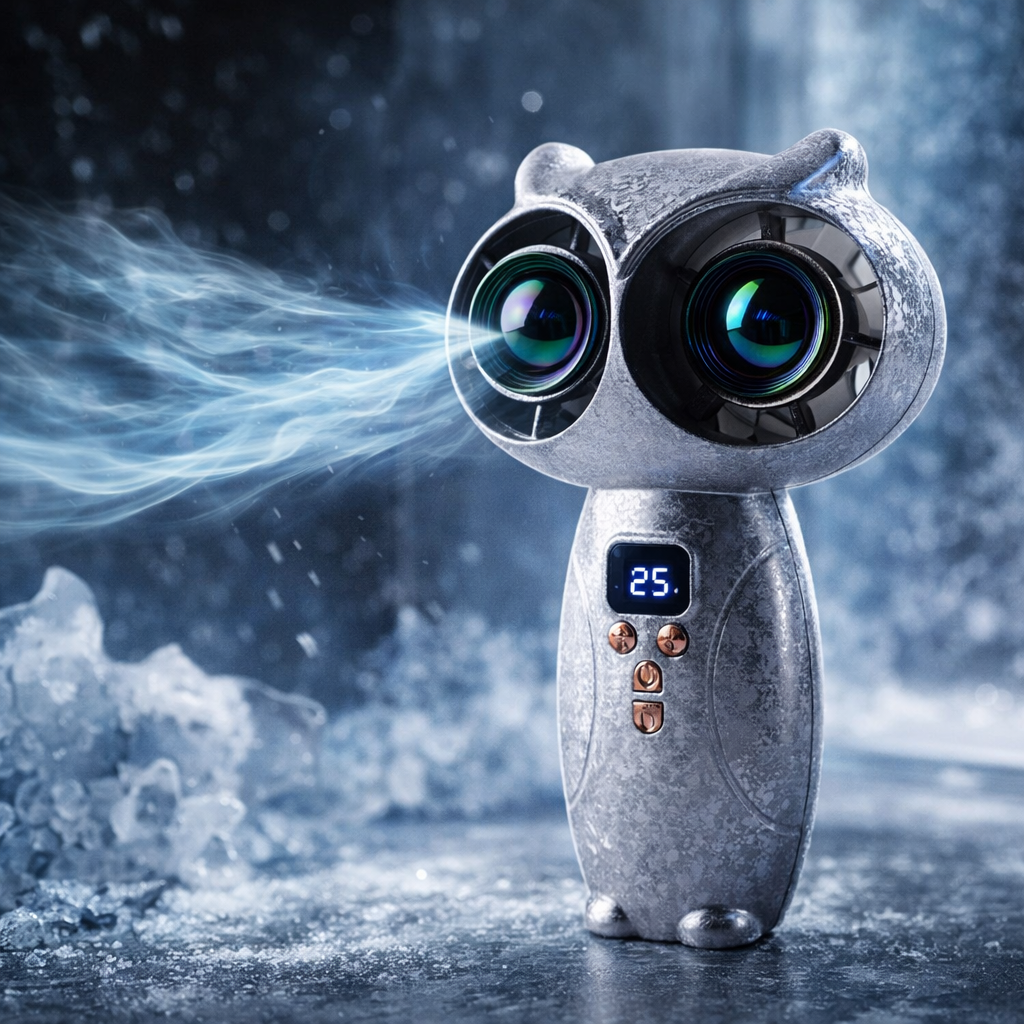 🦉 Mini Owl Handheld Powerful Cooling Fan