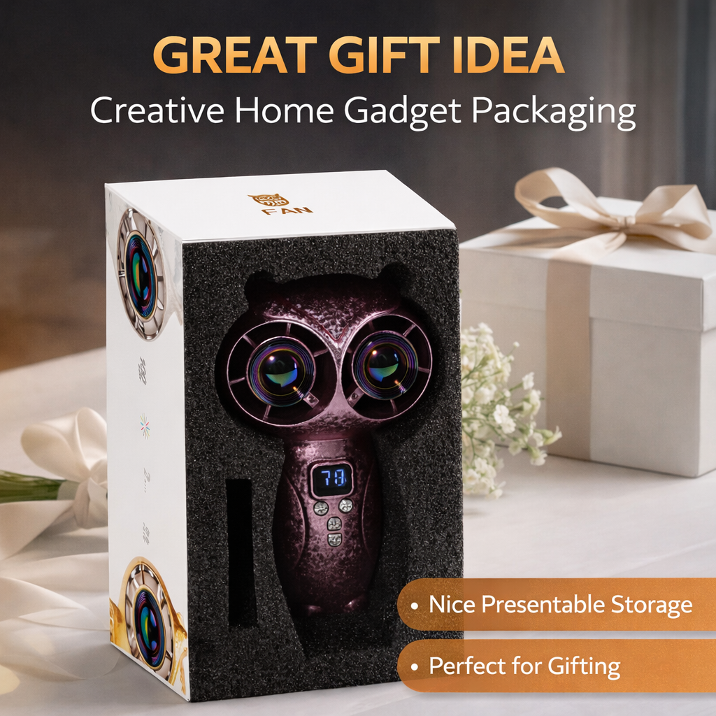 🦉 Mini Owl Handheld Powerful Cooling Fan