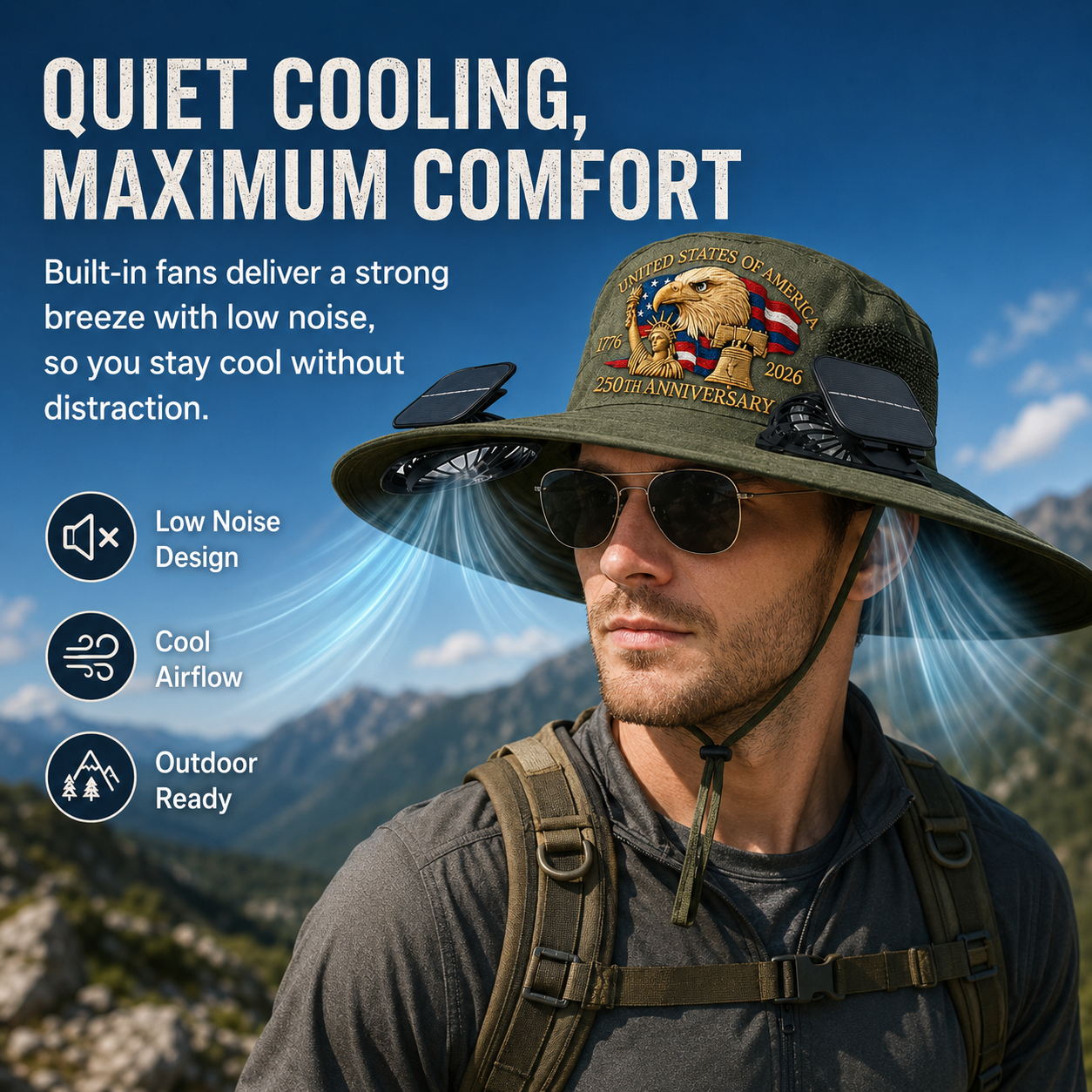 250th Anniversary Solar Dual-Fan Hat