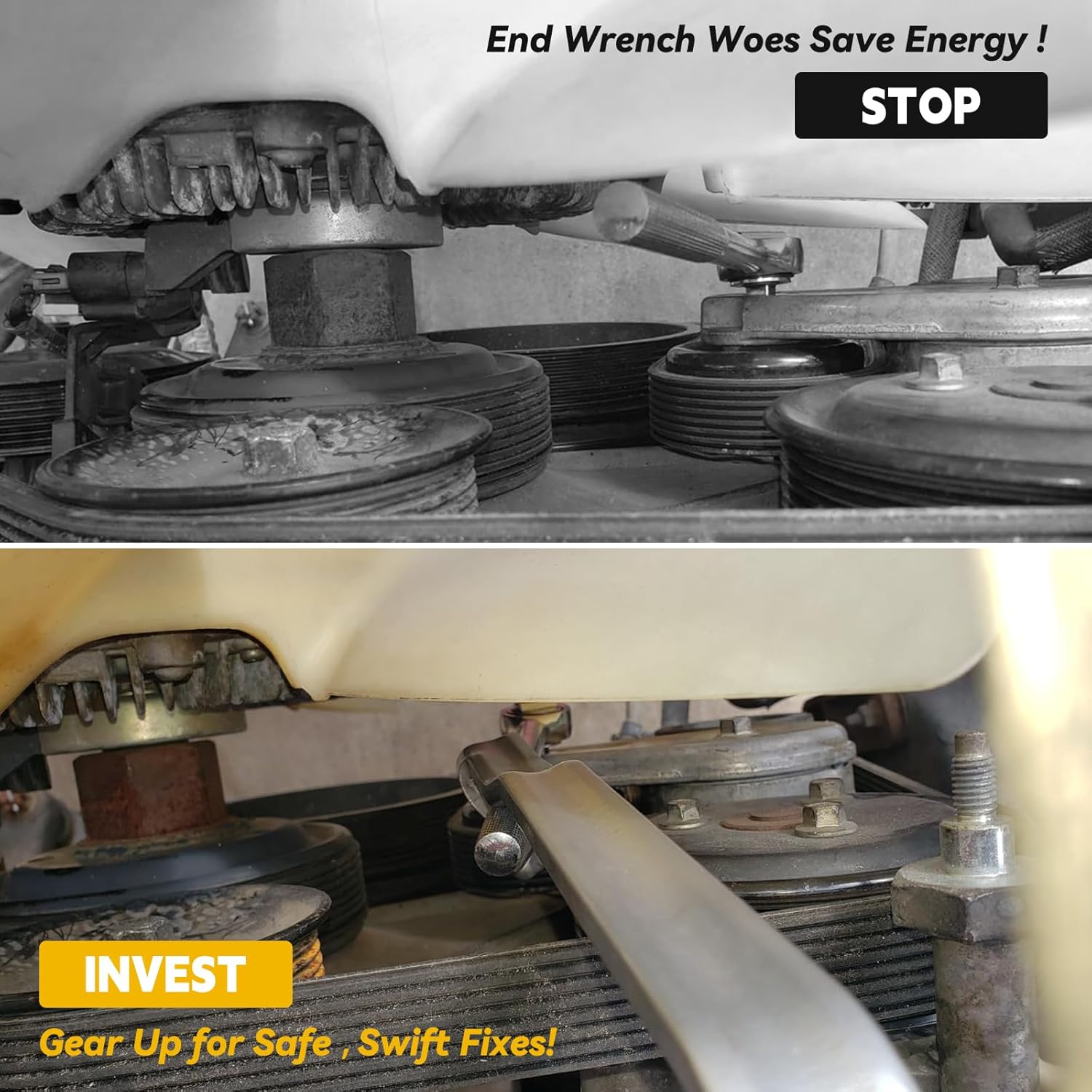 Universal Wrench Extender Tool Bar and Conversion Adapter