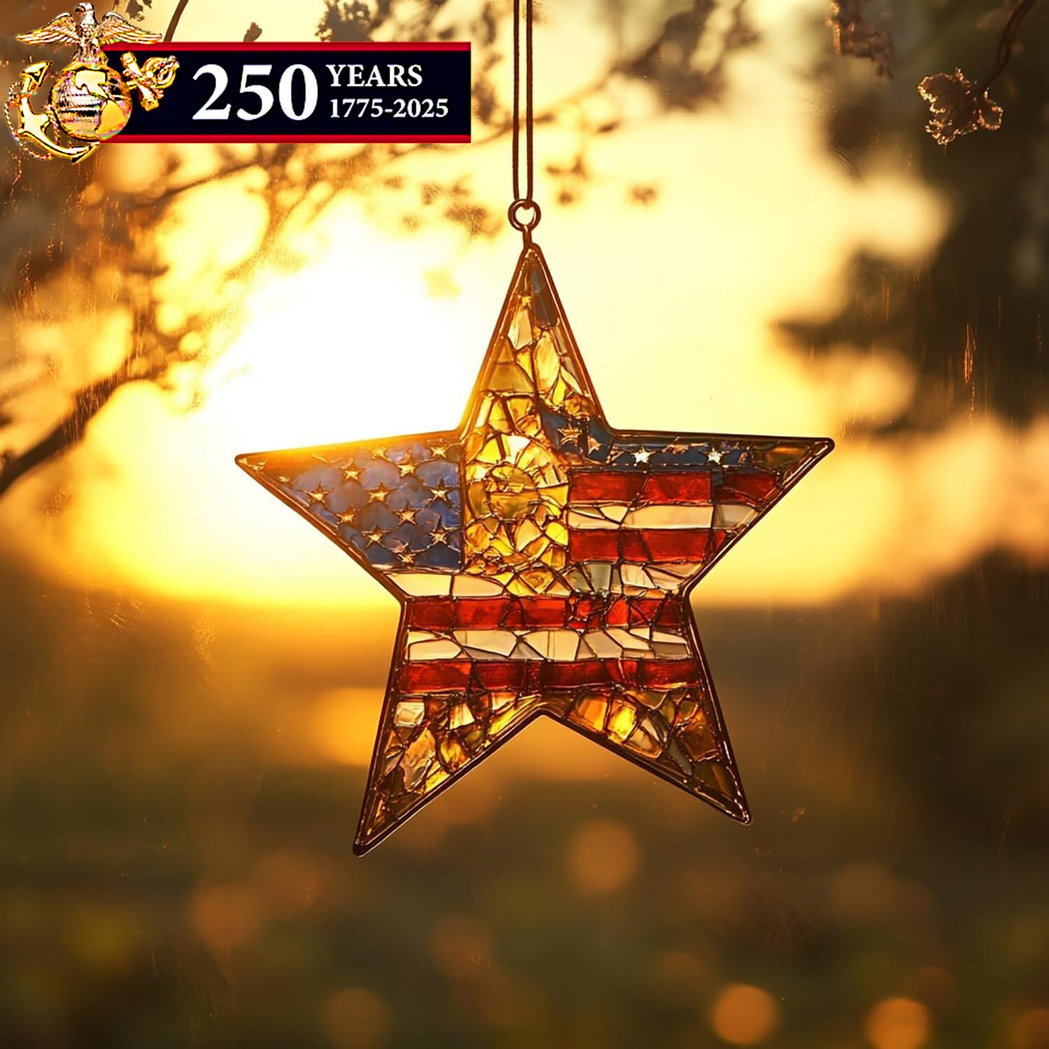 250th Anniversary U.S. Military Veterans Ornament, Always Remember Our Heroes