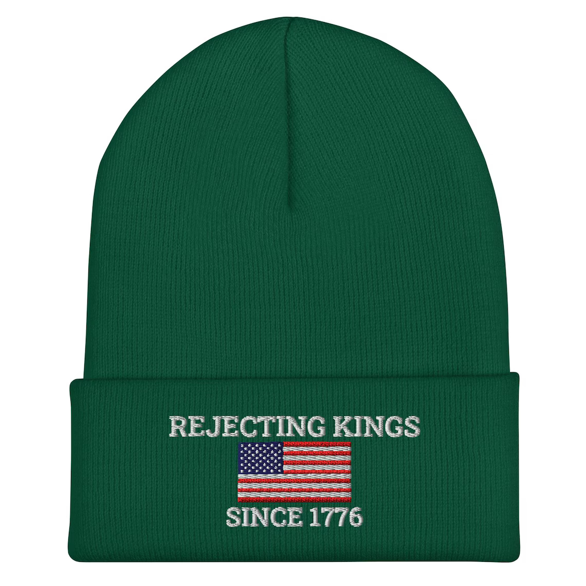 Rejecting Kings Embroidered Cuffed Beanie