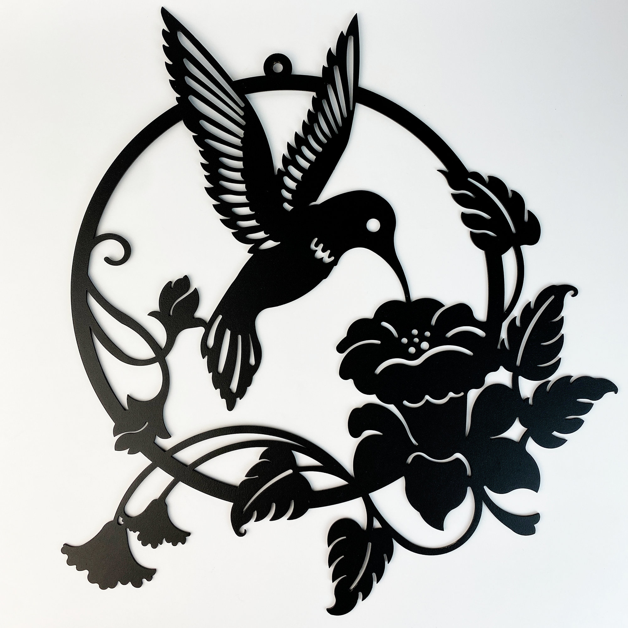 Yard Birds On Tree Branches Metal Wall Art