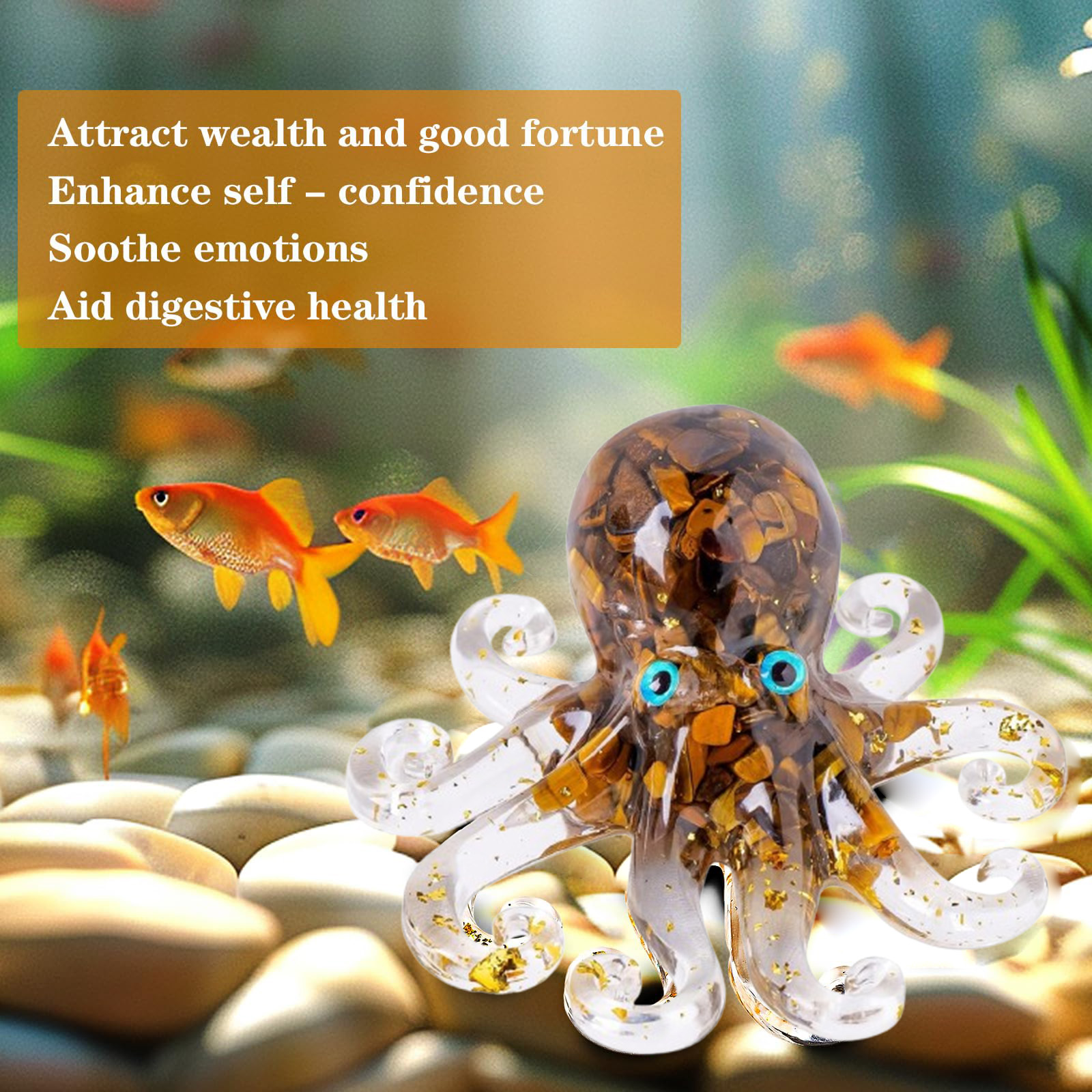 Crystal Octopus Figurine