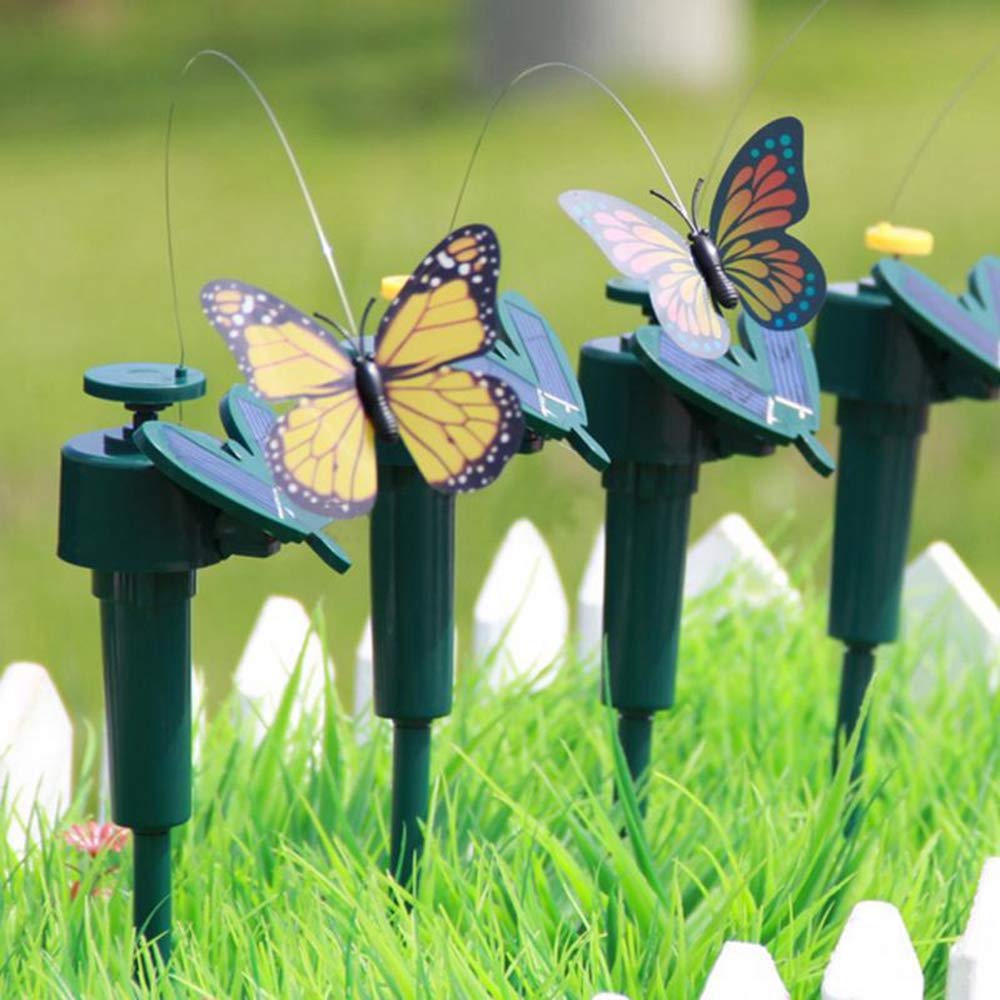 Solar Powered Fluttering Wobble Humming Bird and Butterfly