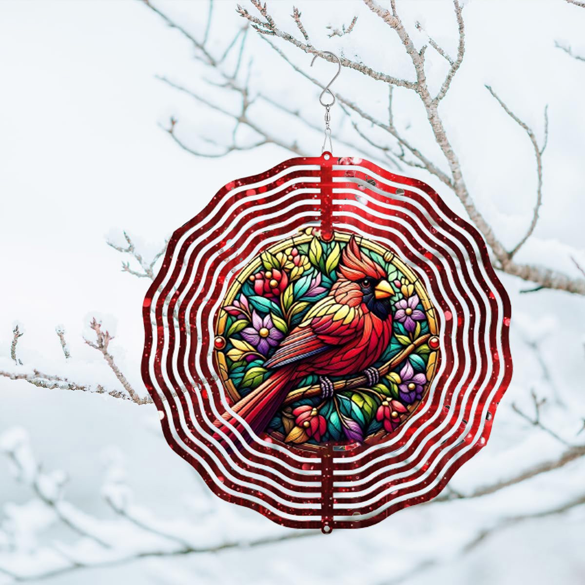Stained Glass Style Multi-Color Kinetic Wind Spinners