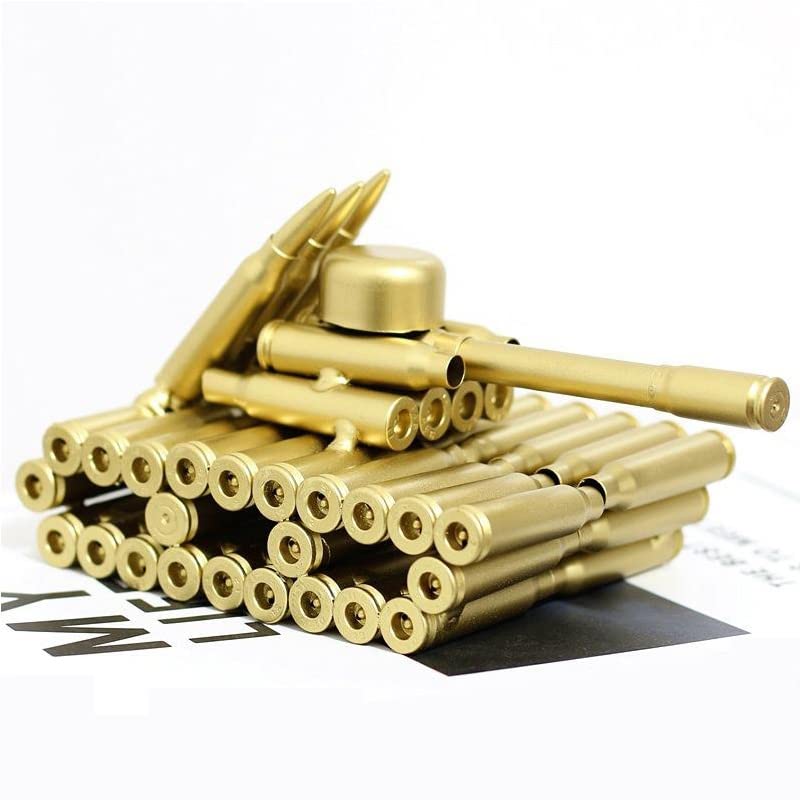 Bullet Shell Casing Shaped Army Tank Metal Sculpture Military Gifts