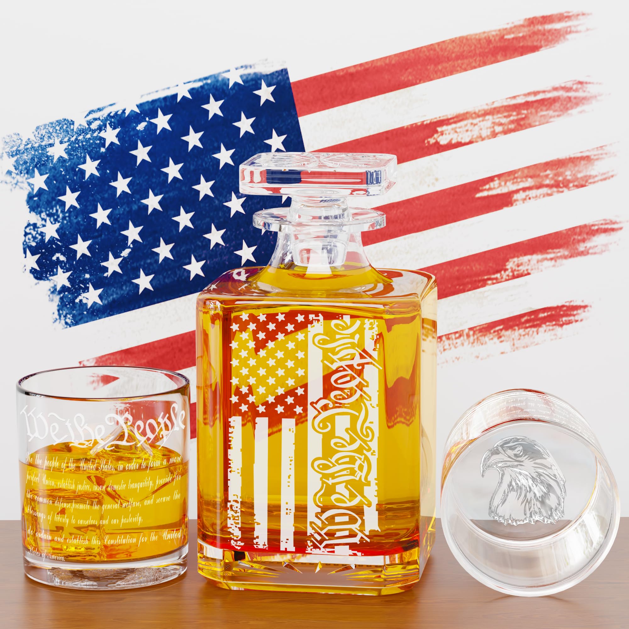 American Flag Decanter
