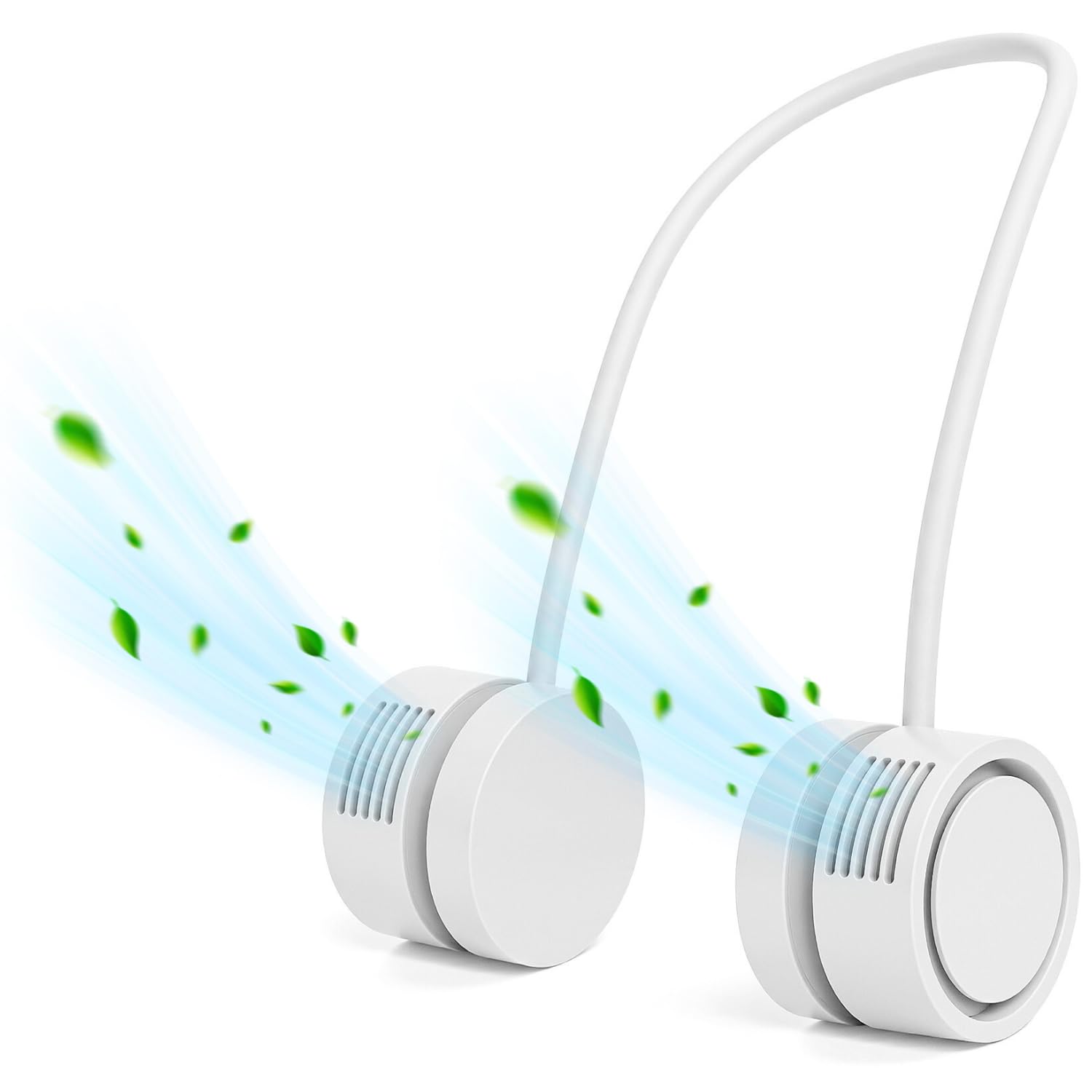 Portable Bladeless Neck Fans, 4000mAh Foldable Rechargeable Bladeless Fan