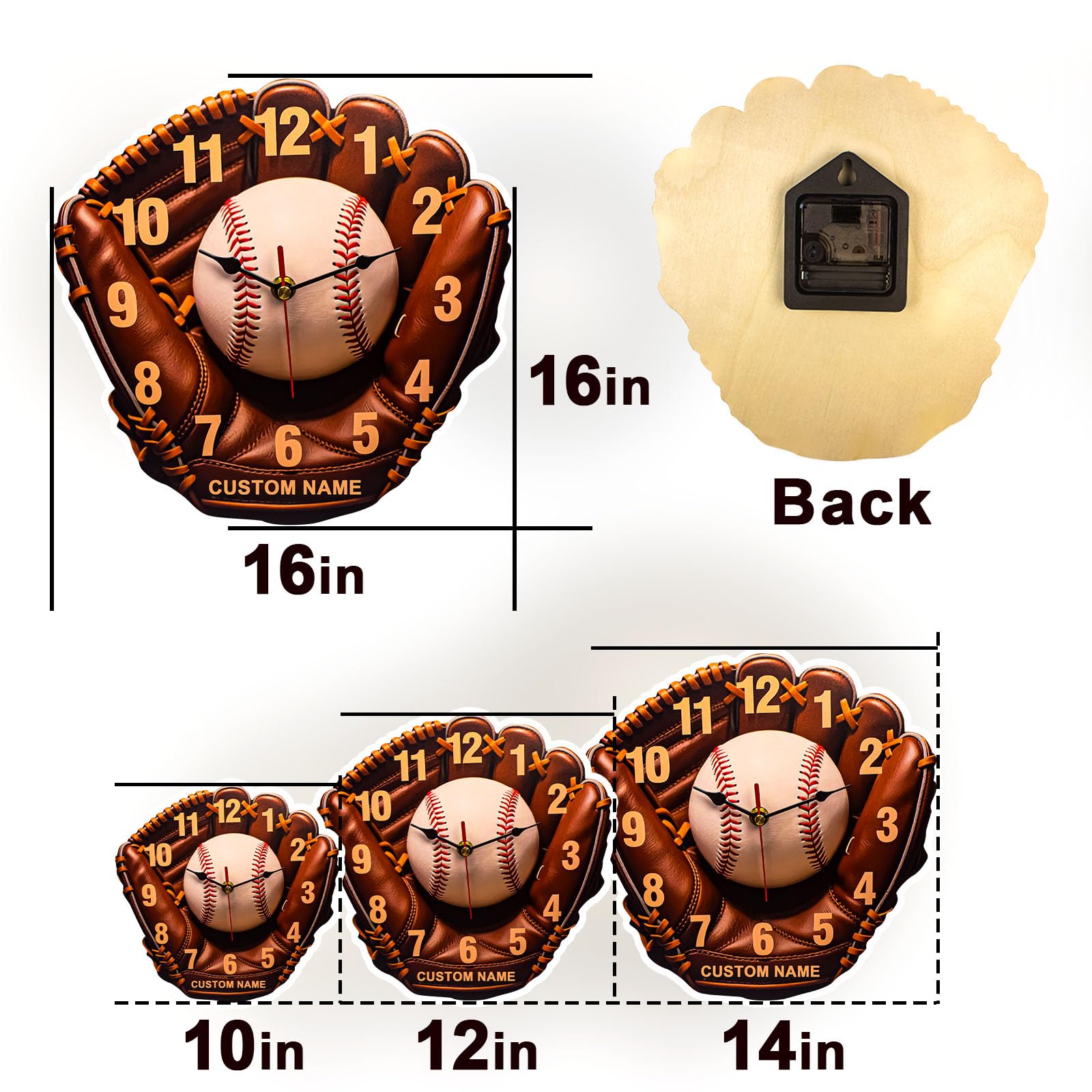 ⚾Baseball gloves wall clock