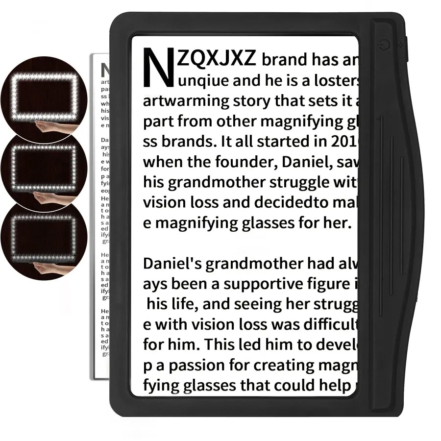 5X Rechargeable Full Book Page Reading Magnifier