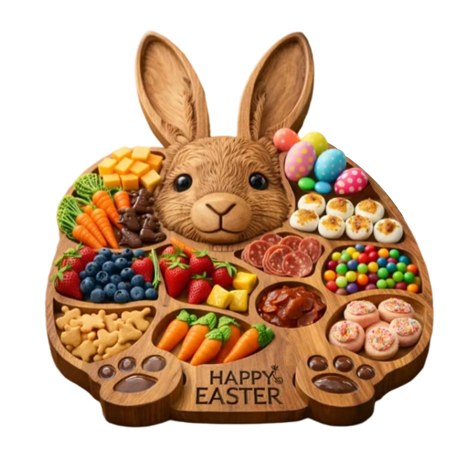 Bunny Wooden Divided Tray