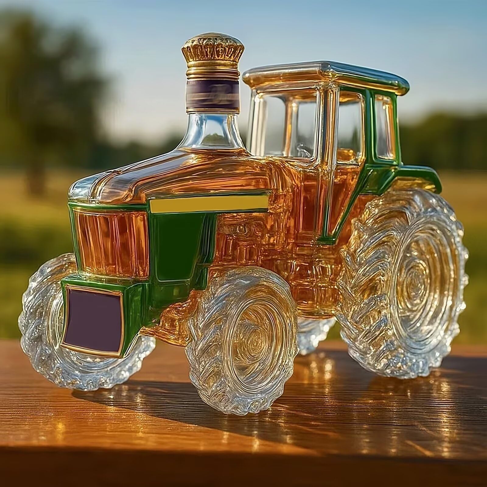 Classic Tractor Whiskey Bottle