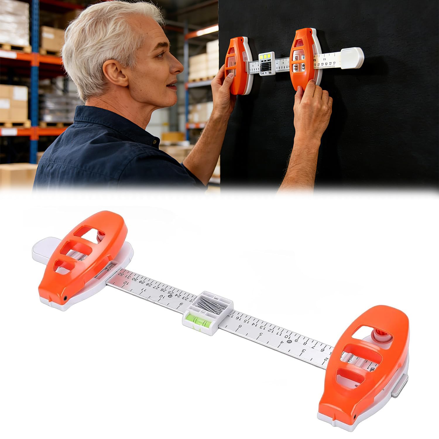 3-in-1 Level Ruler Picture Hanging Tool