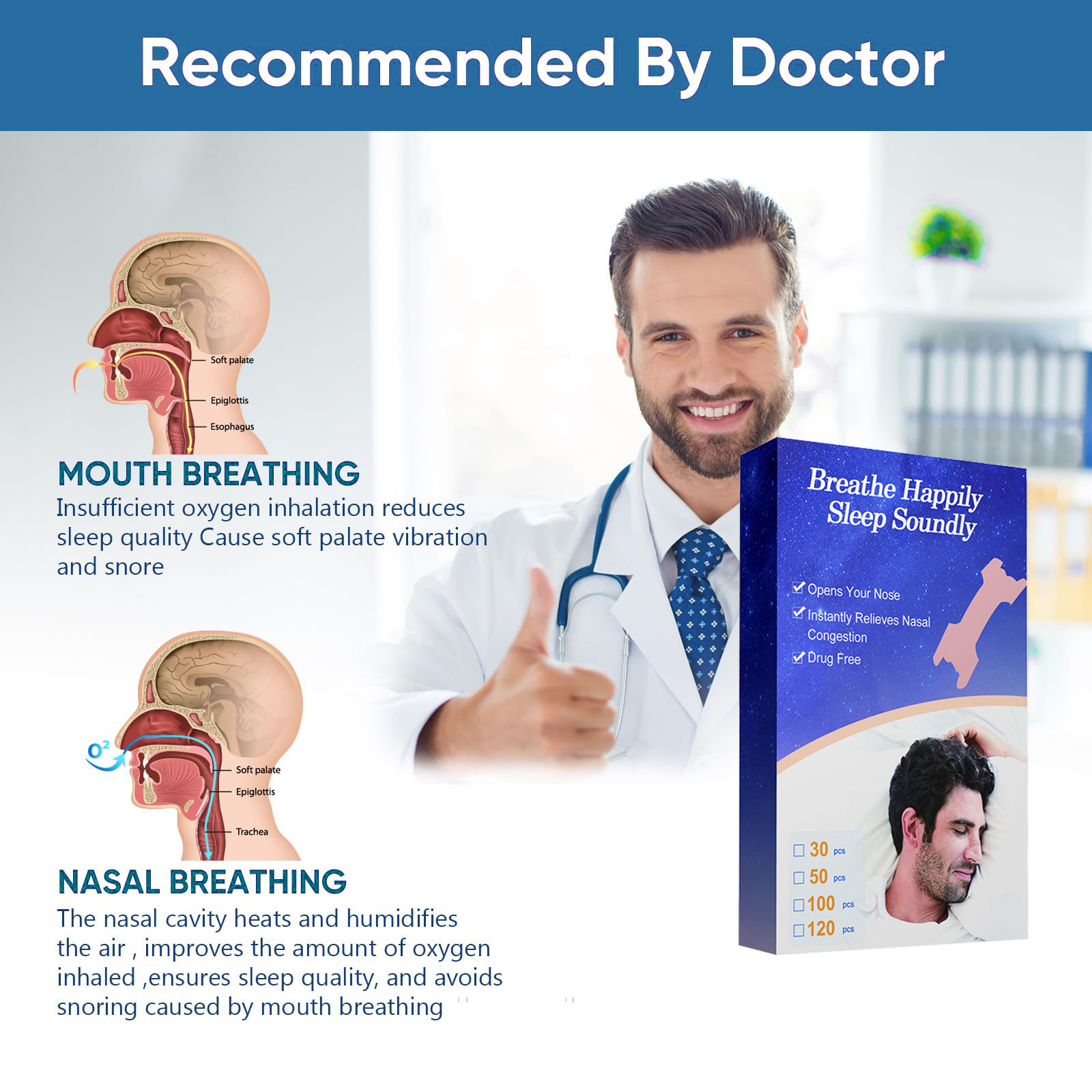 120 Count Nasal Strips for Snoring