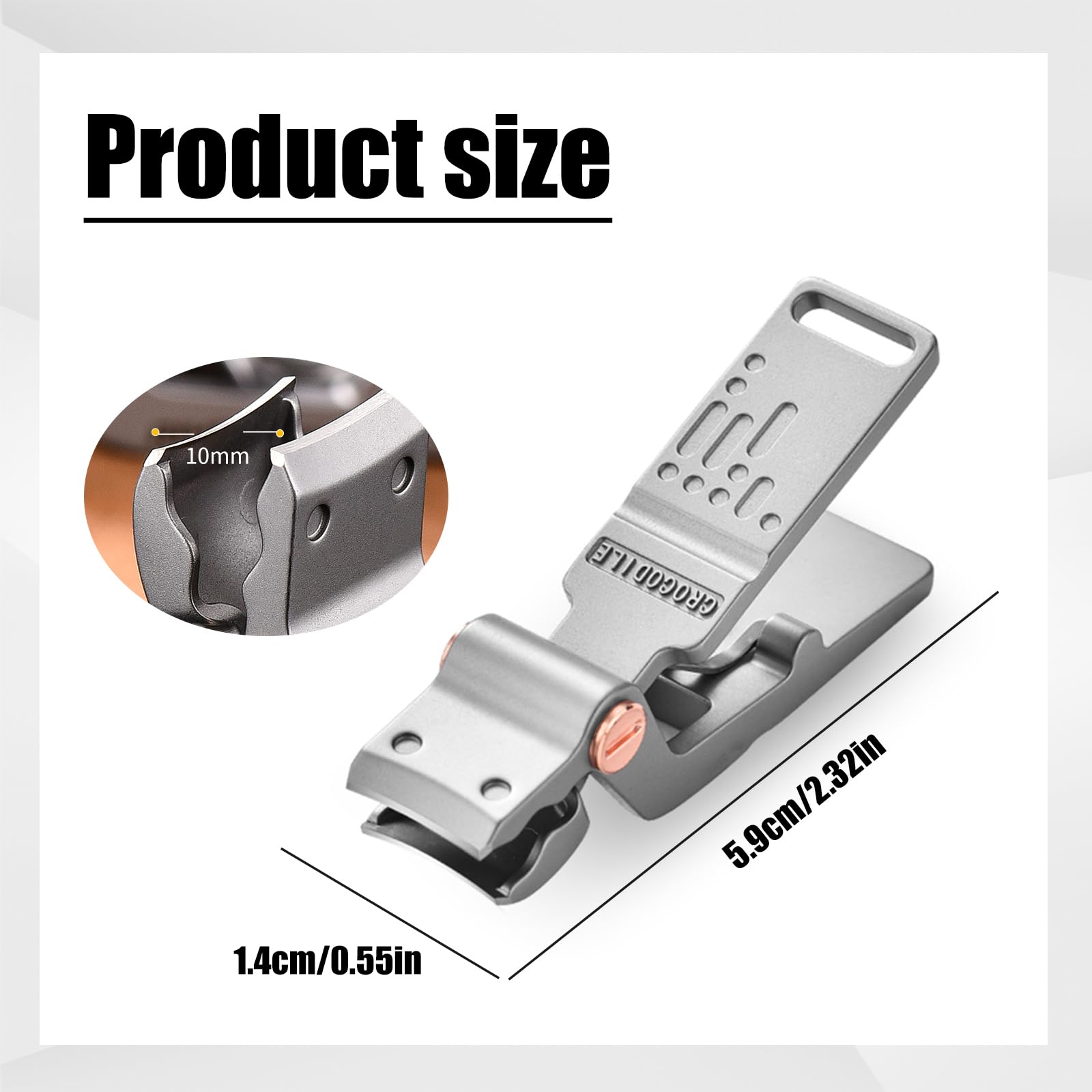 New Crocodile Nail Clippers Splash-Proof Large Opening Nail Clippers