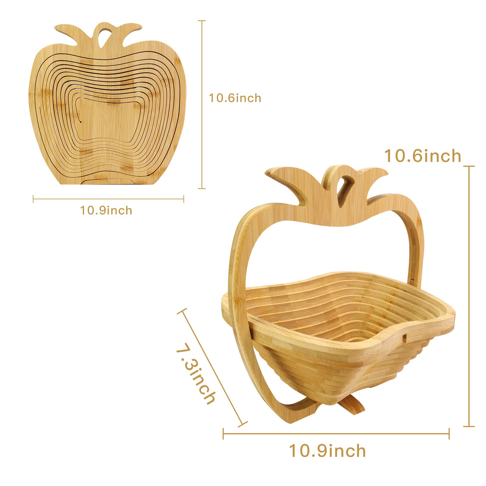 🔥Hot Sale 49% OFF - Foldable Bamboo Fruit And Vegetable Basket