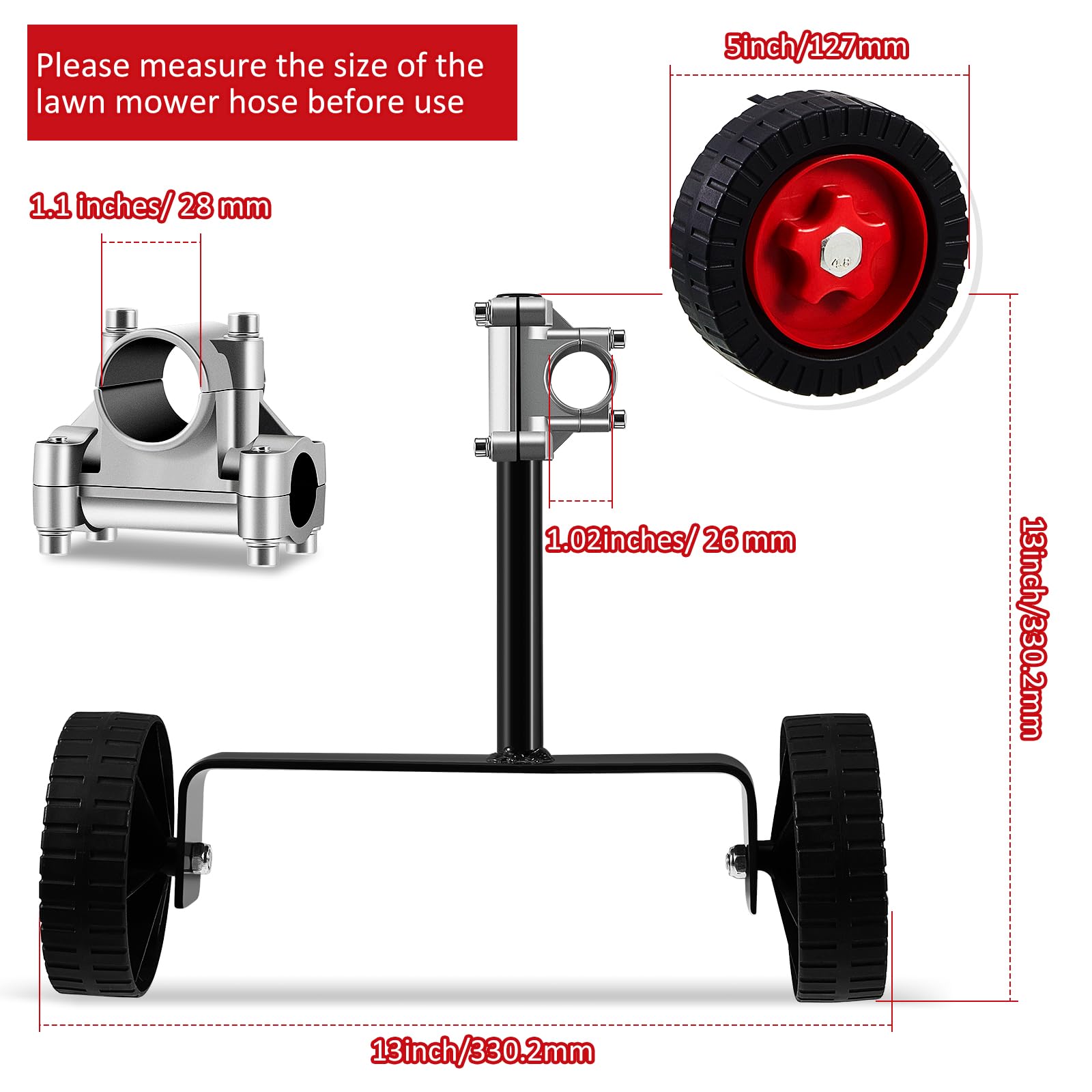 Weed Trimmer Adjustable Support Wheels