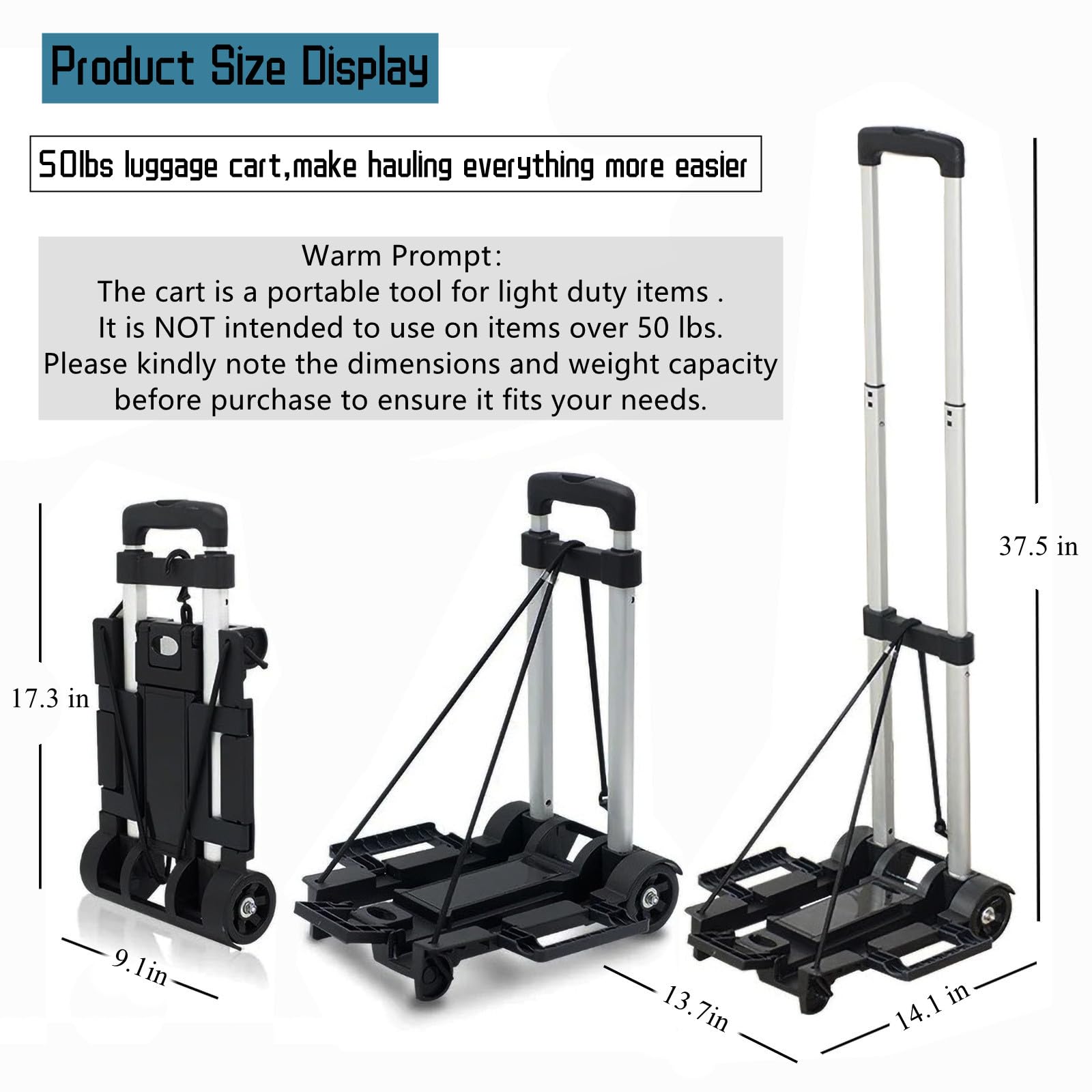 Folding Hand Truck Collapsible Light Duty Dolly