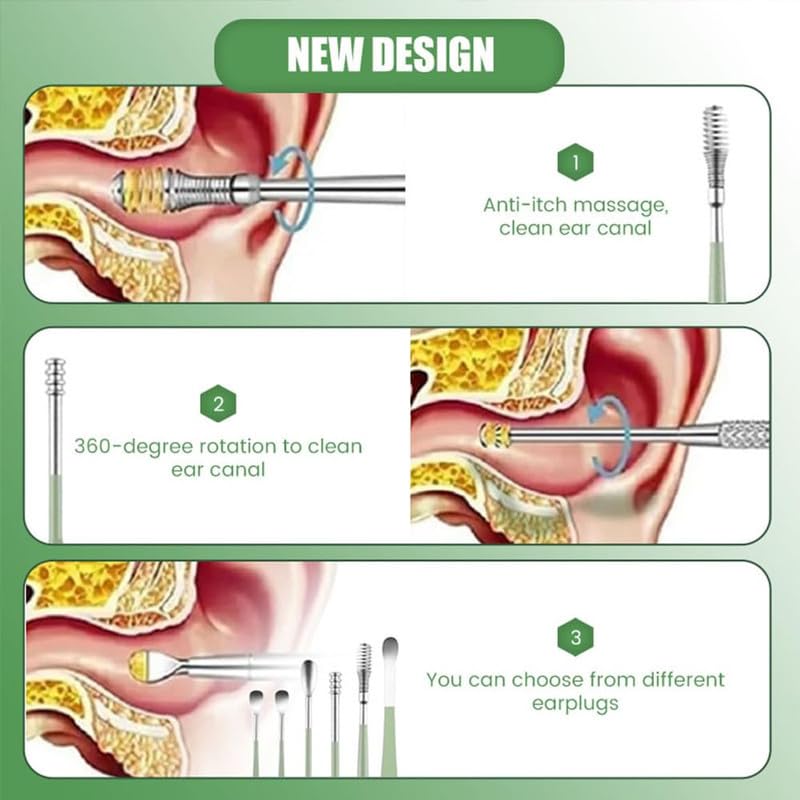 🔥 49% OFF🔥Innovative Spring EarWax Cleaner Tool Set