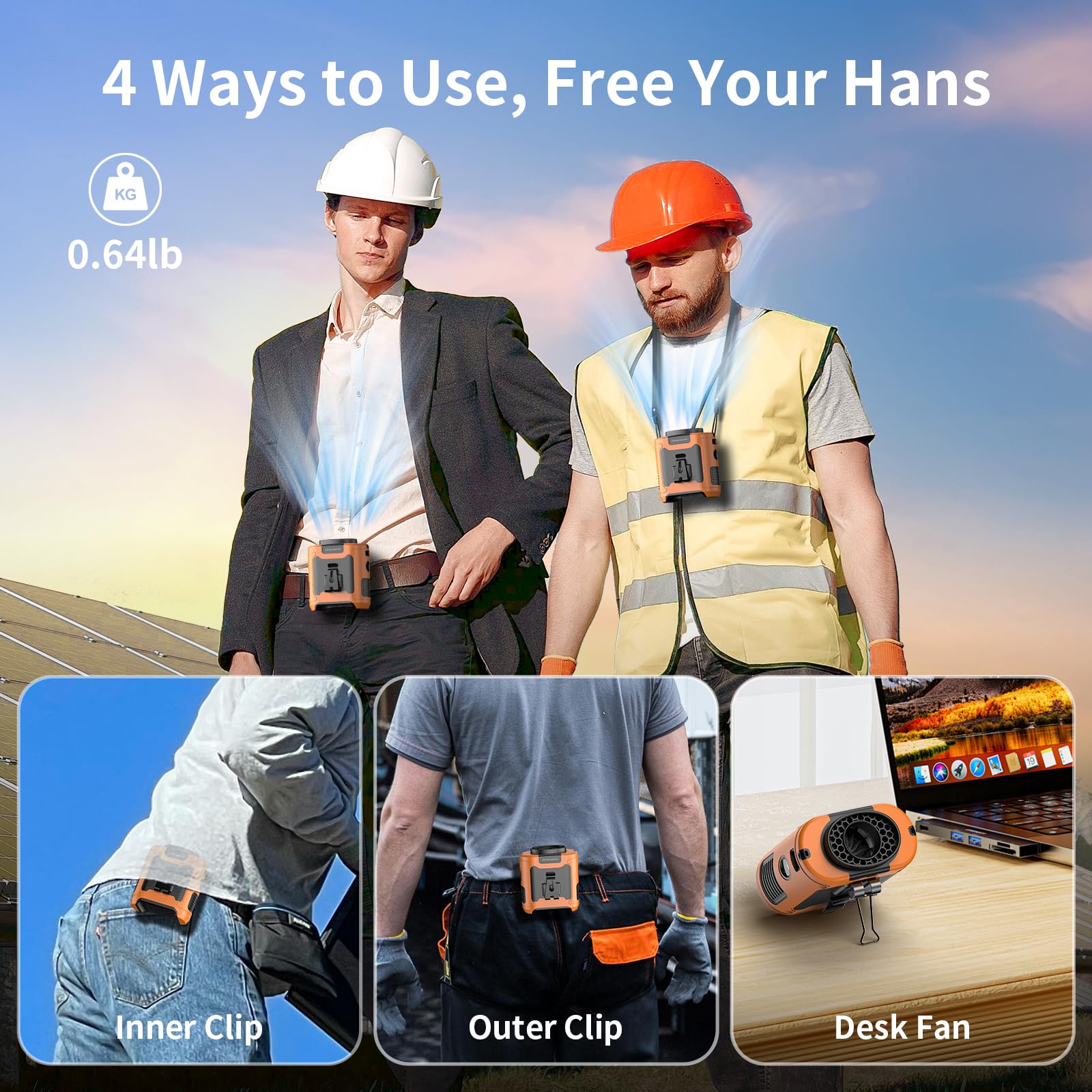 🔥Hot Selling🧊10000mAh Portable Waist Fan Clip