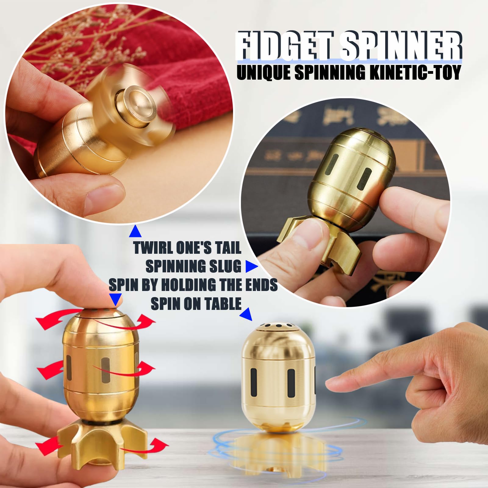 Hand Spinner Portable Brass Bombs Spinner
