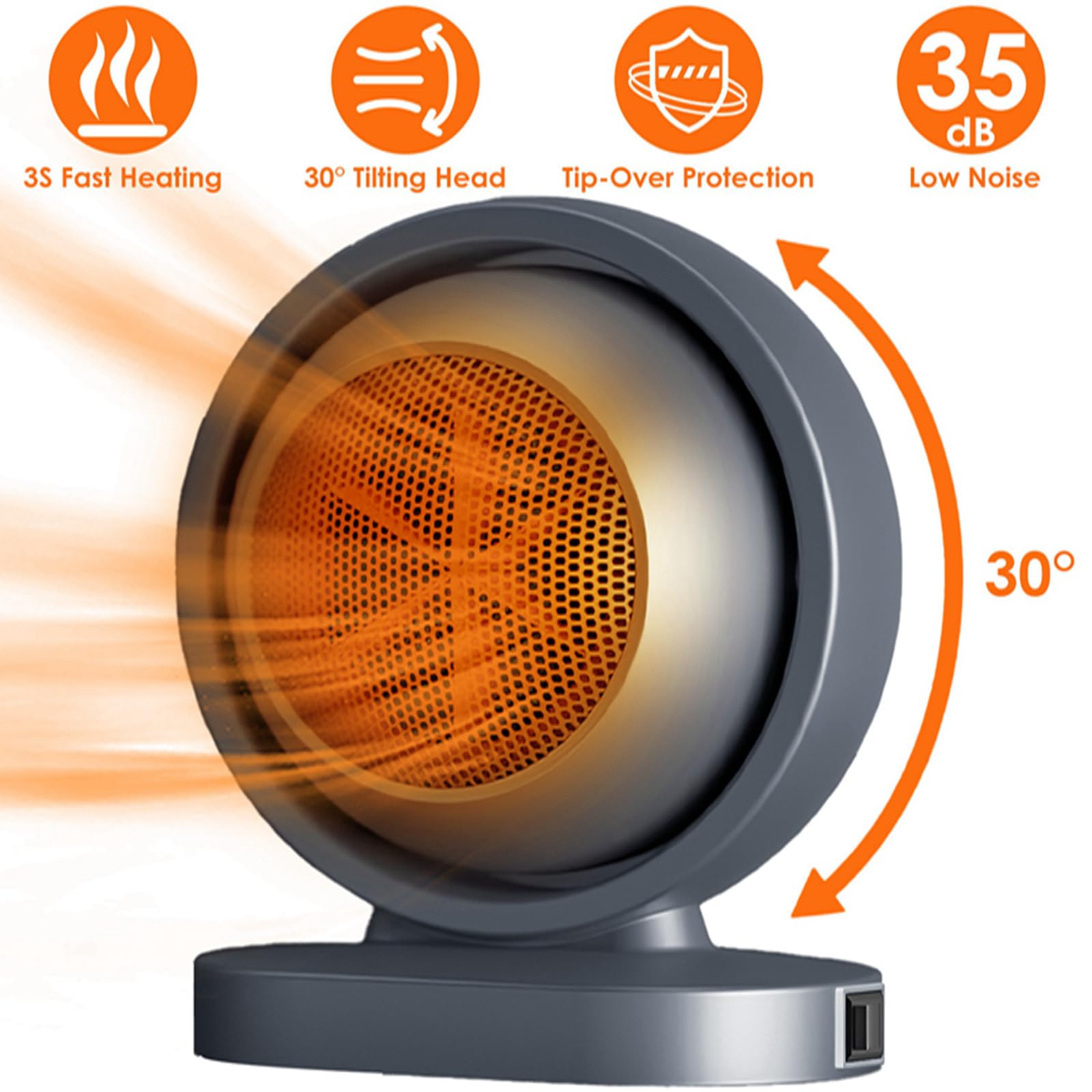 Energy-saving Space Heater with Low Noise & Fast Heating
