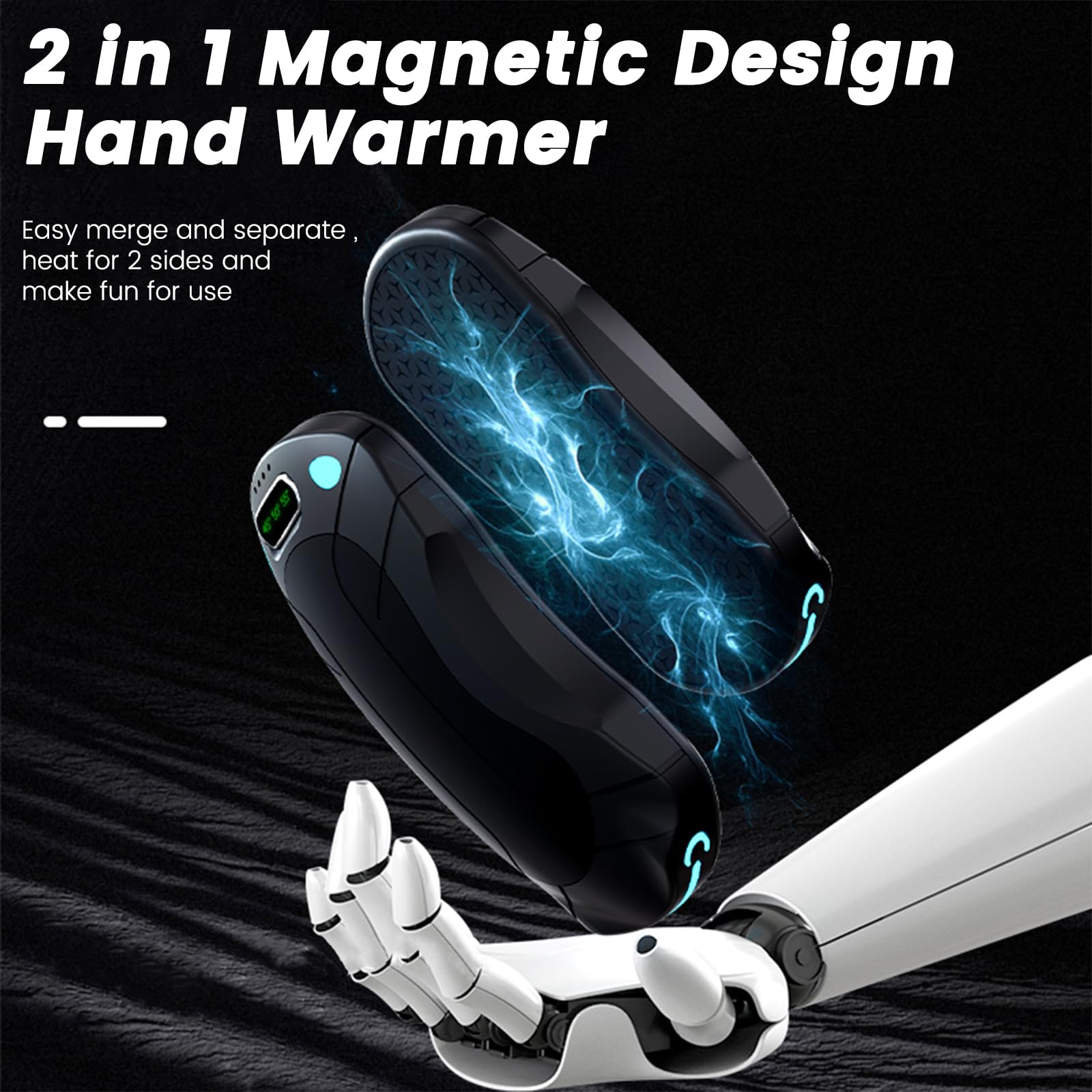 🎁2 Packs Magnetic Hand Warmers Rechargeable