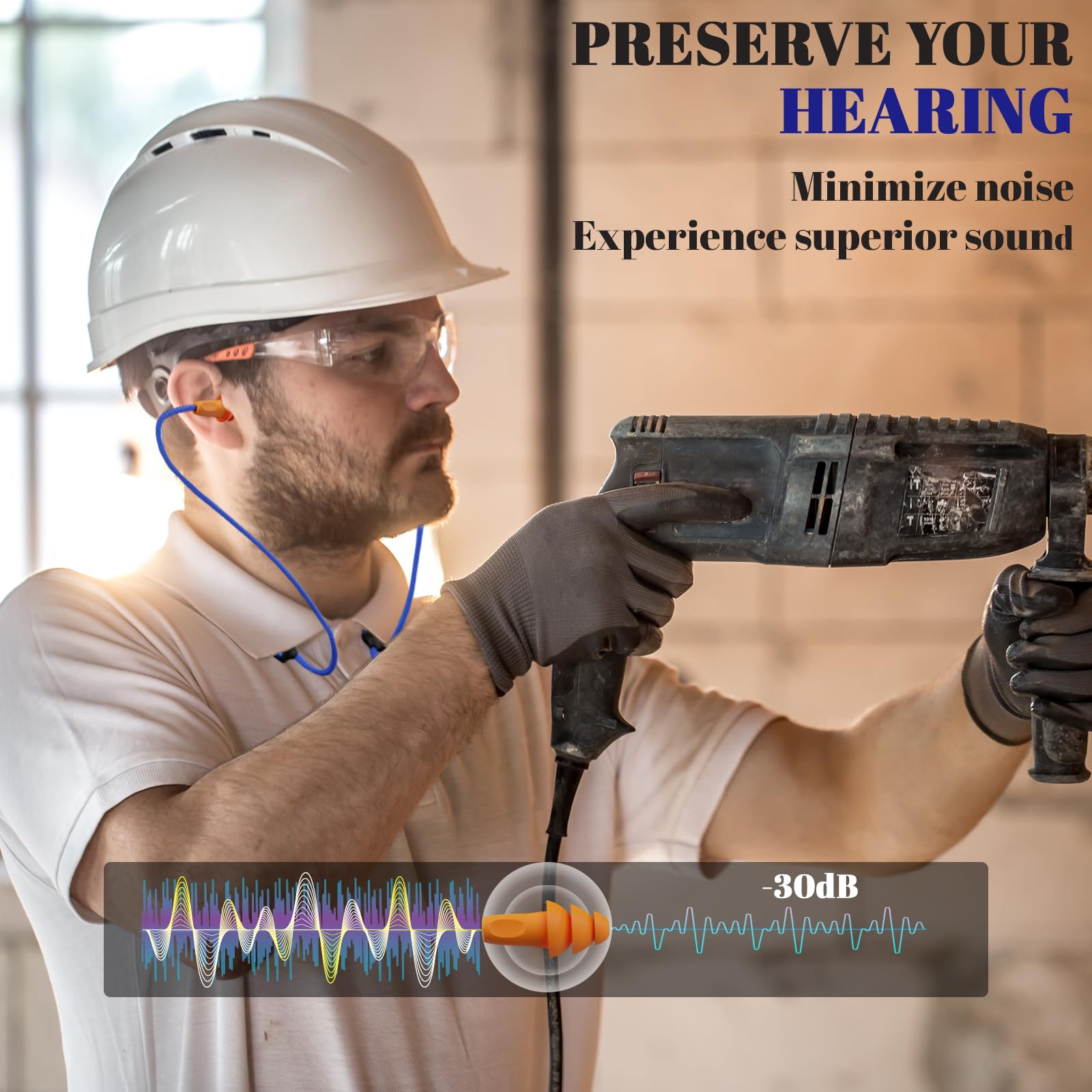 Ear Plugs Bluetooth Headphones for Work