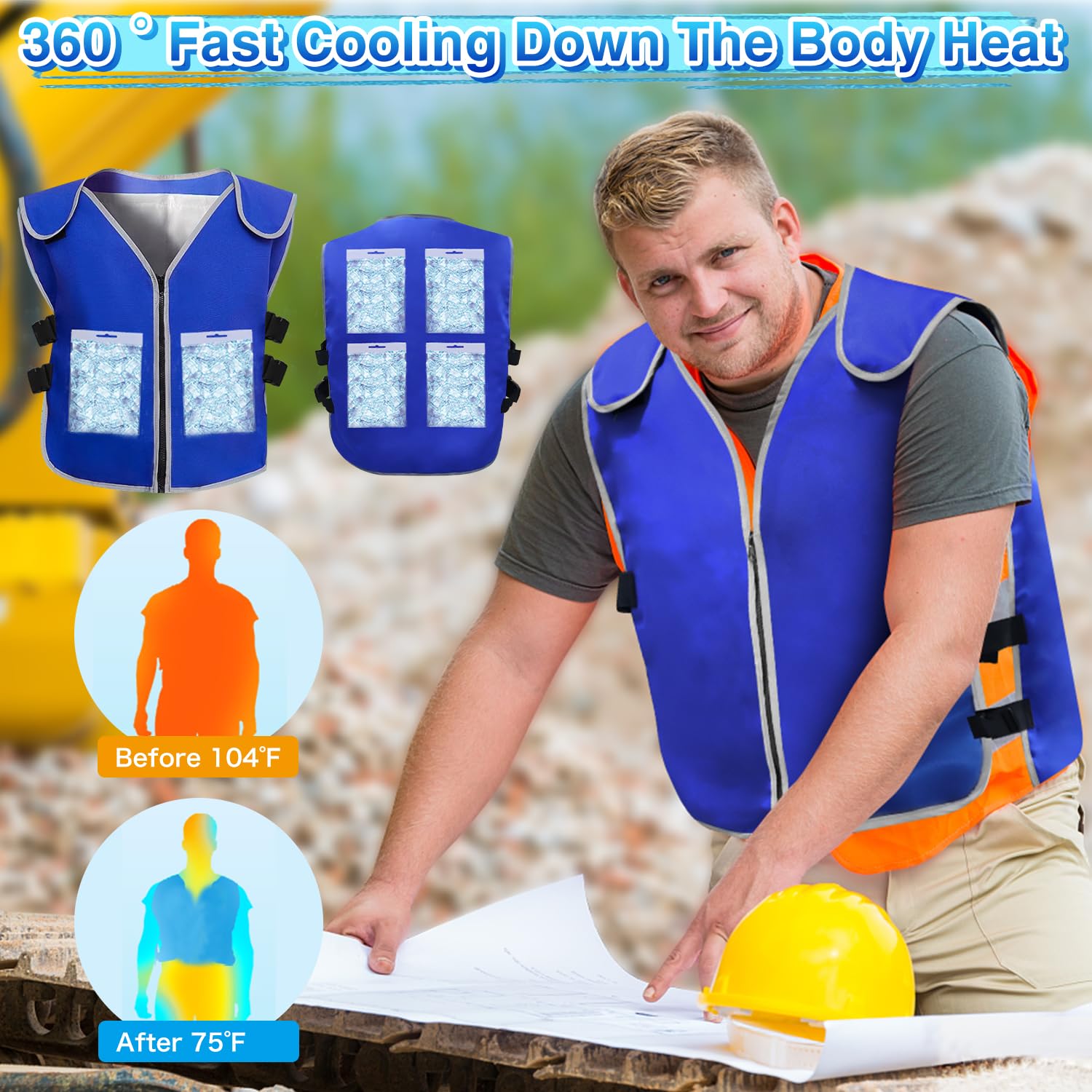 Cooling Vest With Ice Packs for Men Women