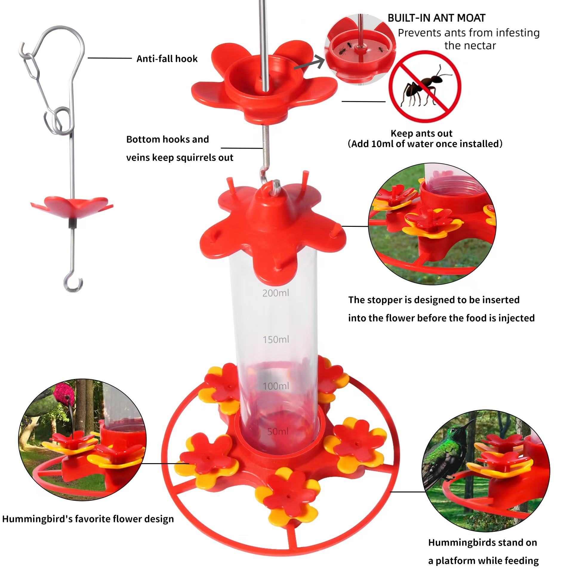 2025 New Hummingbird Nectar Feeder