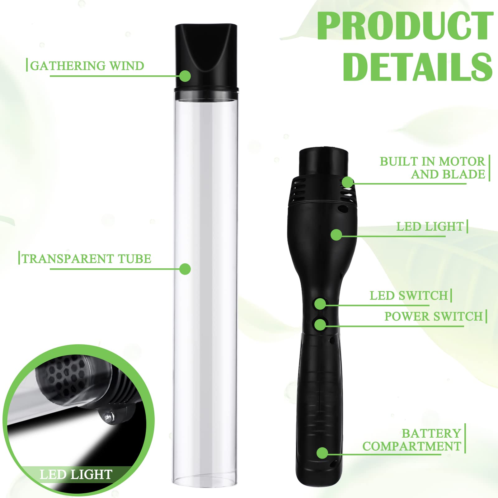 Cordless Bug Vacuum Catcher for Home Garden