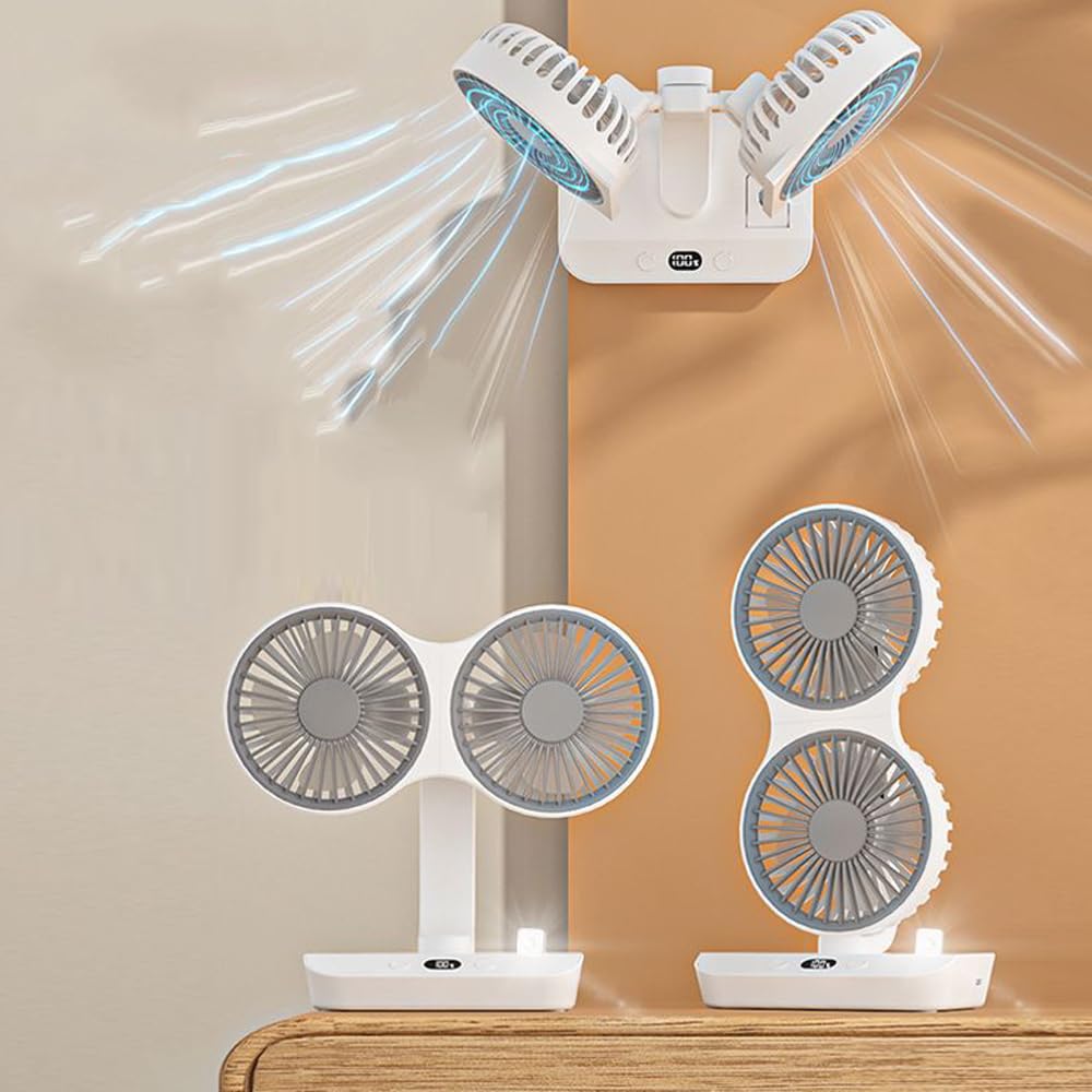 ✨ 2025 New Upgraded Dual Head USB Fan🎁
