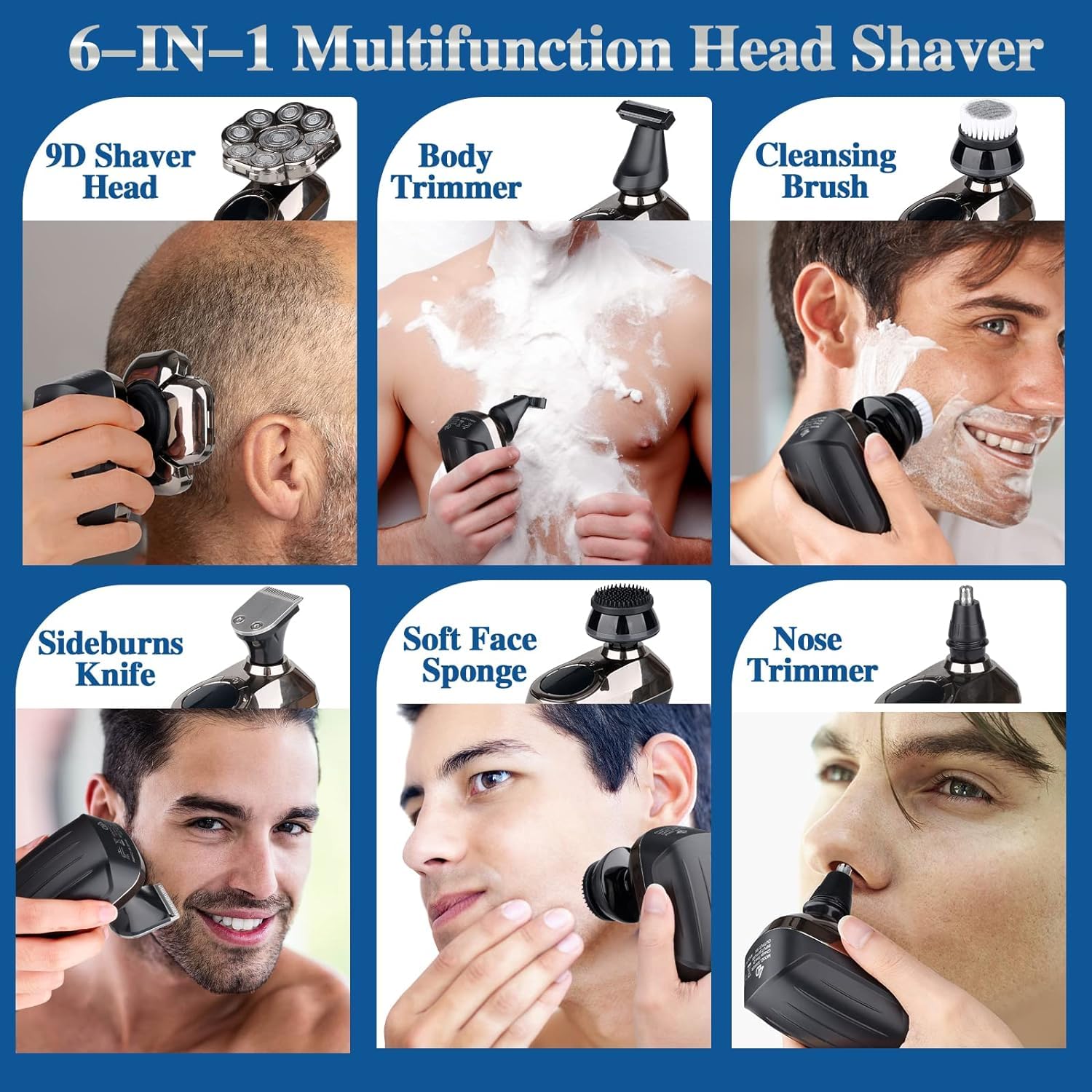 9D Head Shavers for Bald Men