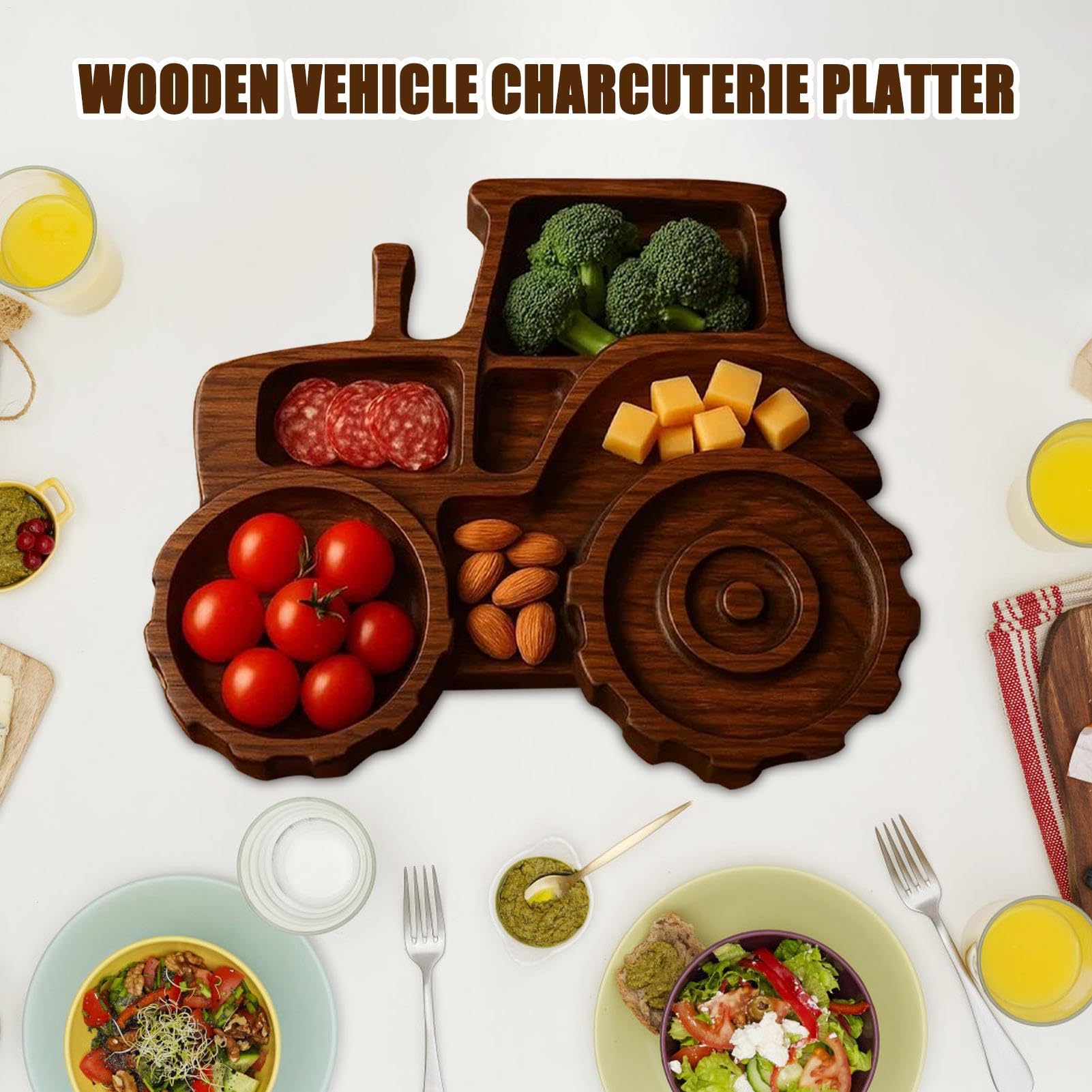 Wooden Vehicle Charcuterie Platter